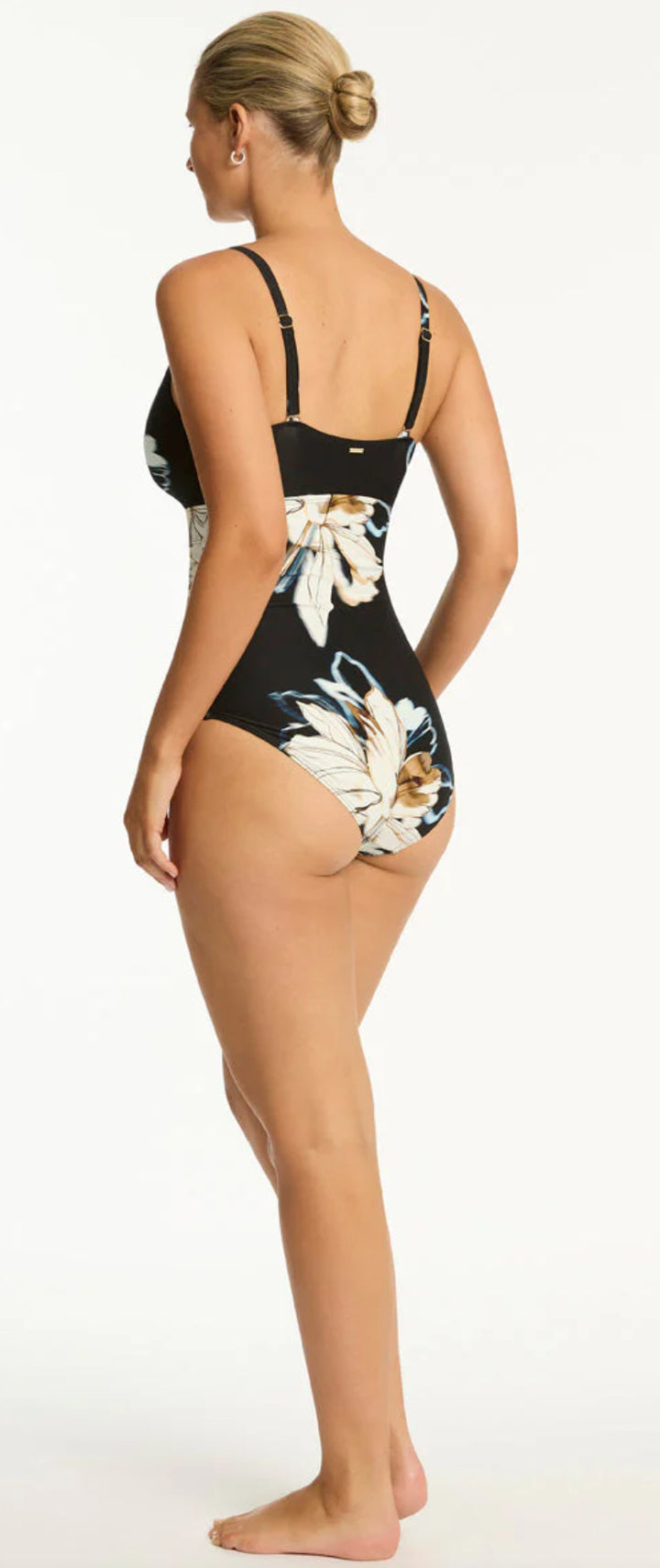 SEA LEVEL LA LUNA WRAP FRONT DD/E ONE PIECE /BLACK