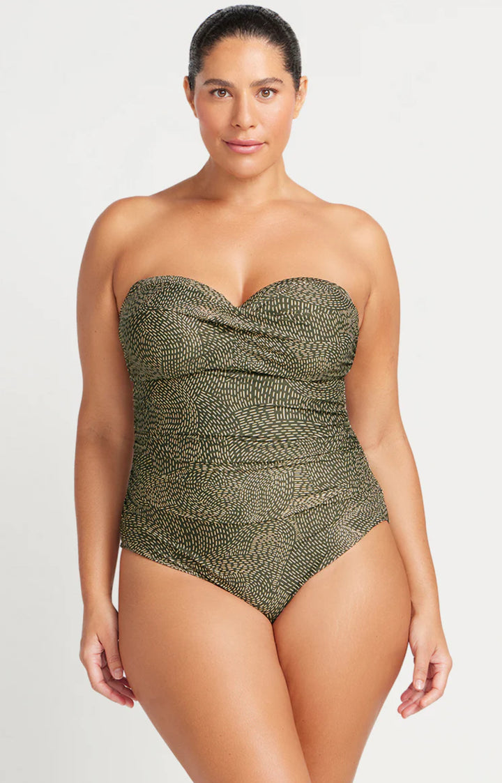 ARTeSANDS BOTTICELLI BANDEAU D/DD UNDERWIRE ONE PIECE /OLIVE