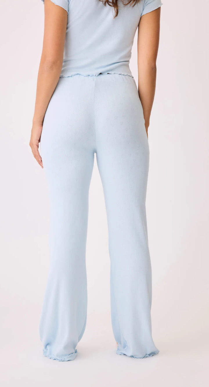 PJ SALVAGE-POINTELLE HEARTS PANTS-BLUE HAZE