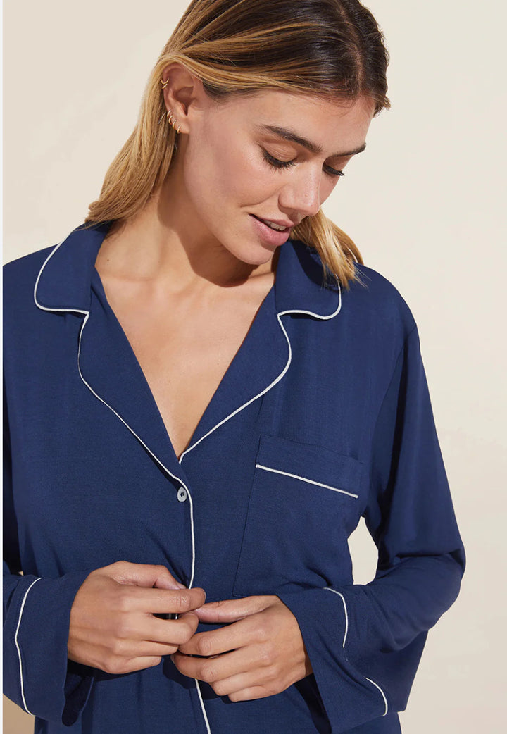 EBERJEY-GISELE LONG PJ SET-NAVY