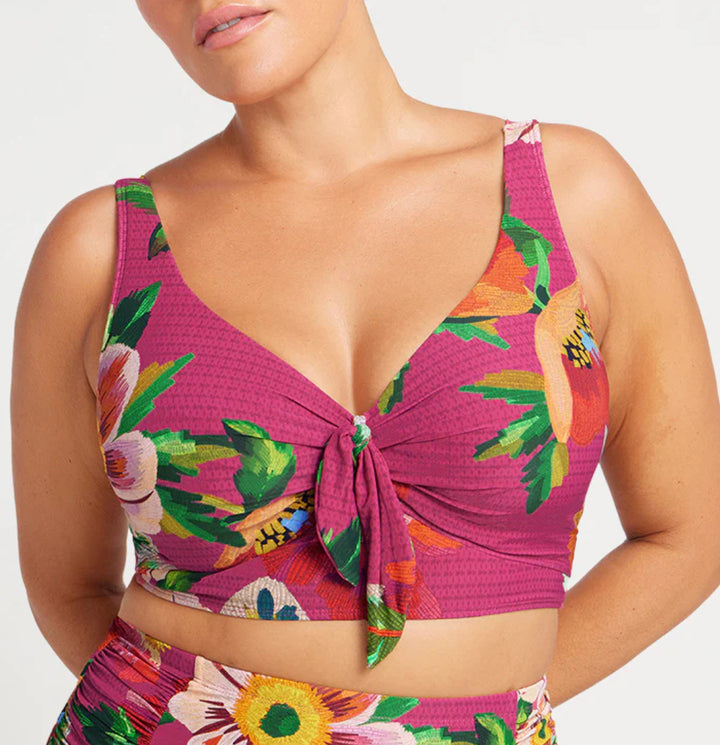 ARTeSANDS LE RECIFE CEZANNE D/DD UNDERWIRE MIDDRIFF BIKINI TOP/PINK