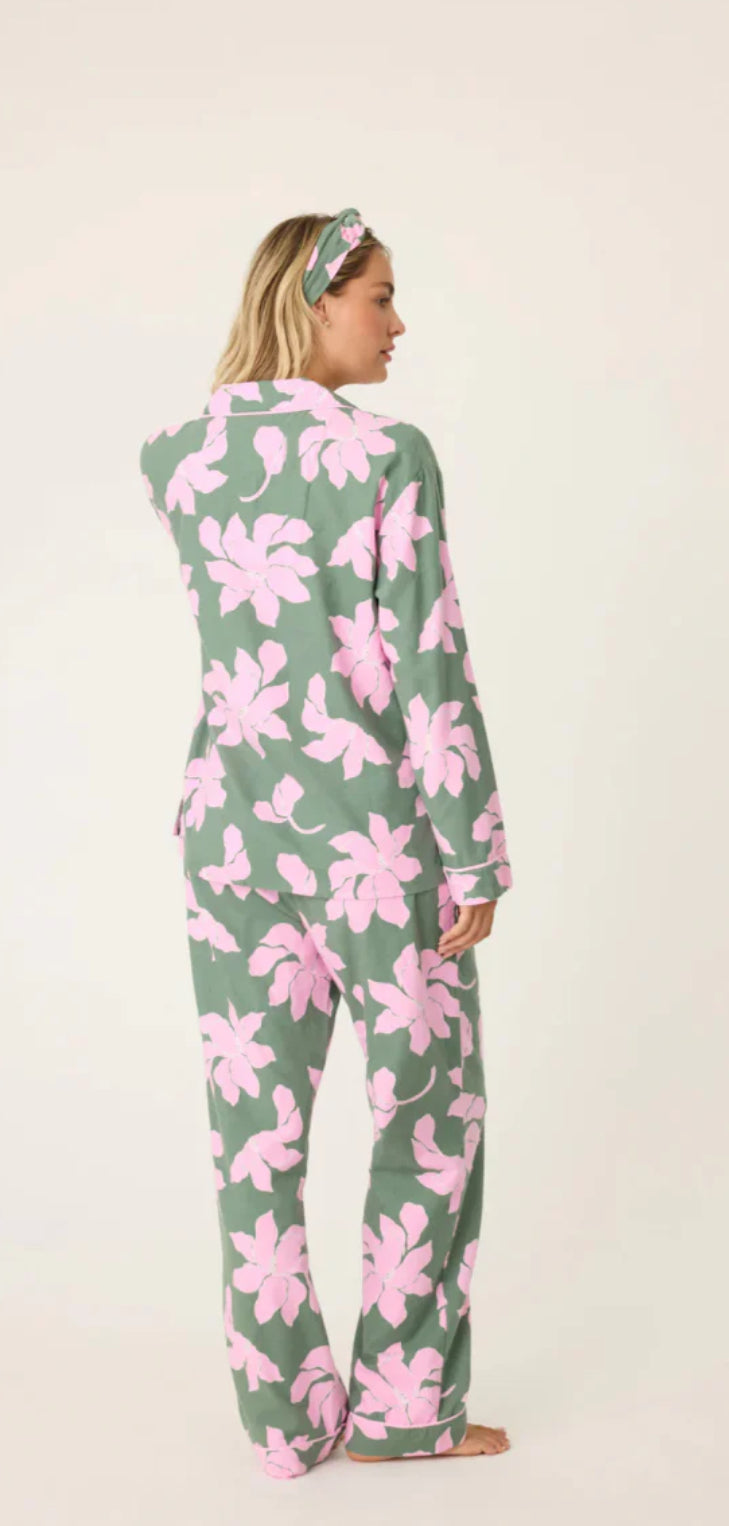 PJ SALVAGE-FIND PEACE WITHIN-OLIVE/PINK FLORAL