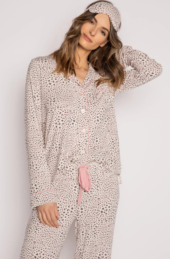 PJ SALVAGE-MODAL BASICS PJ GIFT SET-STONE LEOPARD