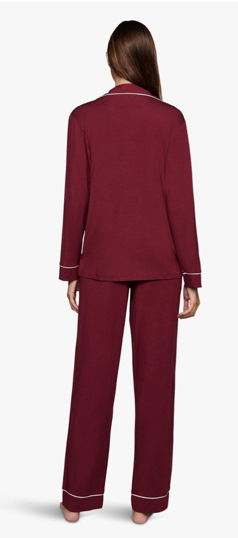EBERJEY-GISELE LONG PJ SET-WINE