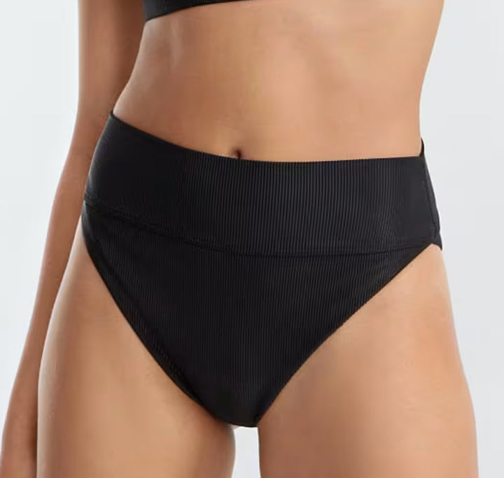 BEACH RIOT HIGHWAY HIGH WAISTED BIKINI BOTTOM /BLACK