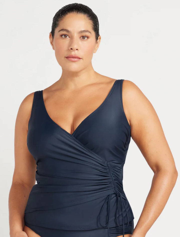 ARTeSANDS HUES REMBRANT TANKINI TOP /NAVY