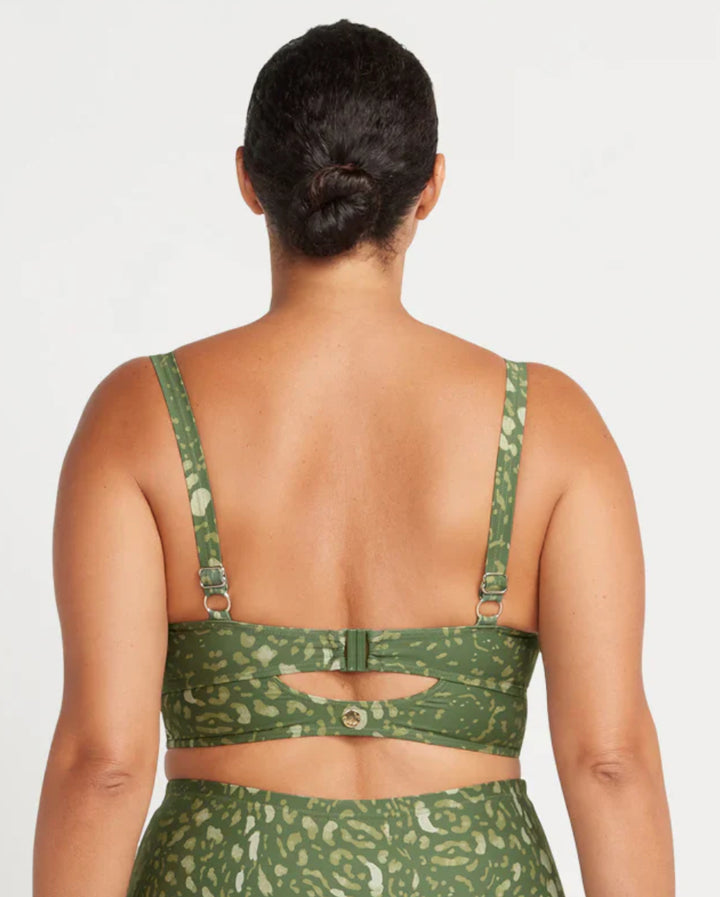 ARTeSANDS VELLICHORE CEZANNE D/DD UNDERWIRE MIDRIFF BIKINI TOP/ OLIVE