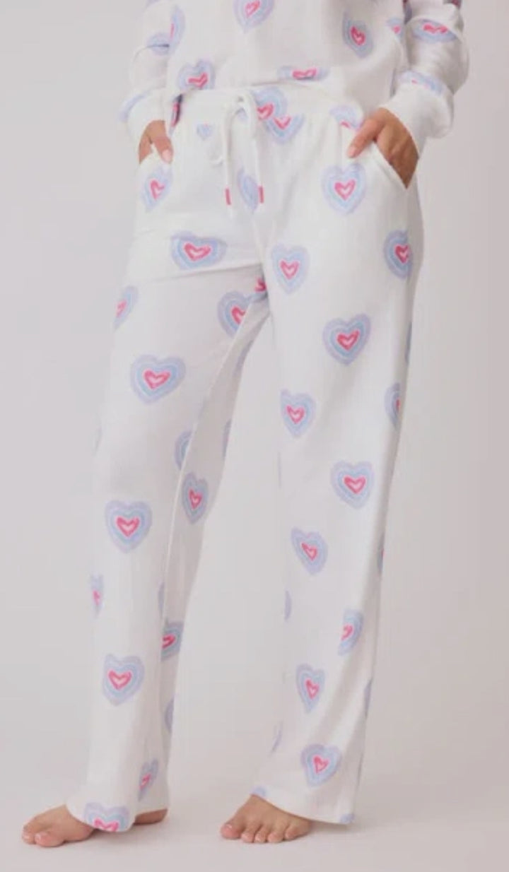 PJ SALVAGE-PEACE AND LOVE PANT-IVORY HEARTS