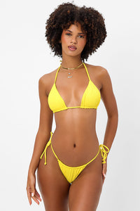 Tia Plissé Triangle Bikini Top