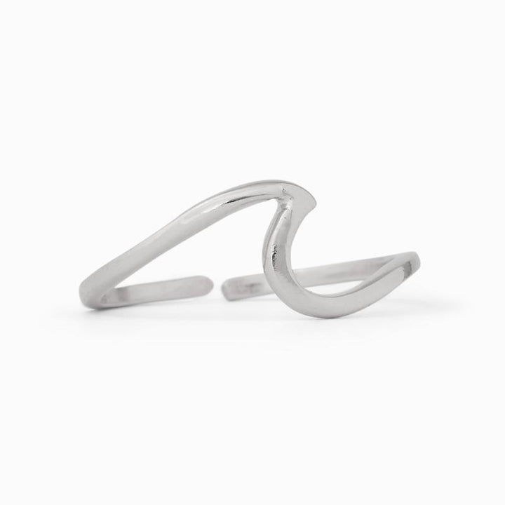 WAVE TOE RING SILVER