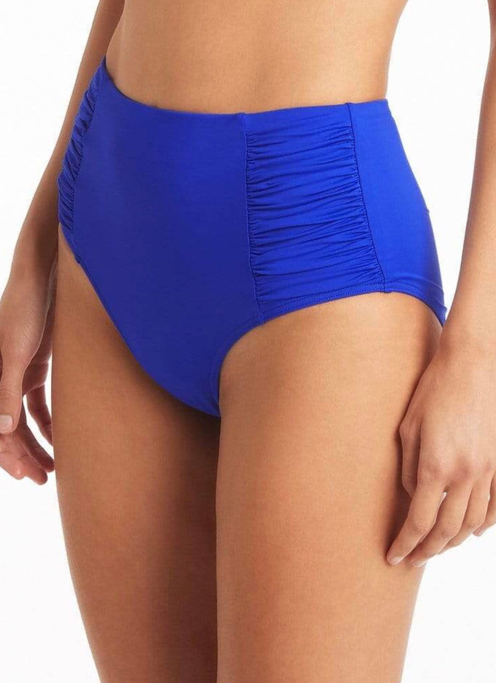 ESSENTIALS GATHERED SIDE HIGH WAIST BOTTOM